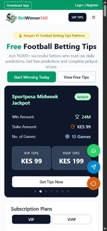 Betwinner360 platform displayed at mobile size